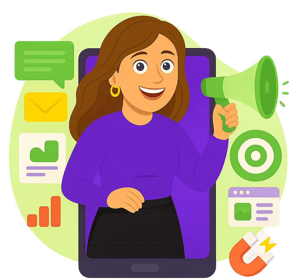 upbeat digital marketing avatar hero