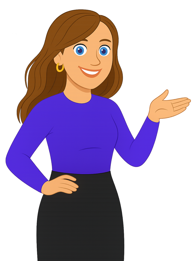Web Design & Development 4 woman gesturing avatar purple skirt black skirt