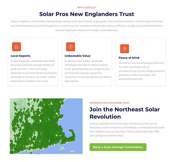 solar website design